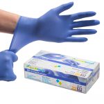 Γάντια Νιτριλίου Meditrast Χωρίς Πούδρα Μπλέ (100 τμχ)